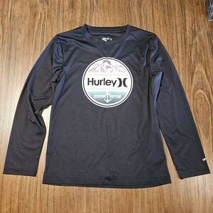 Hurley Black Long Sleeve Tee with Logo